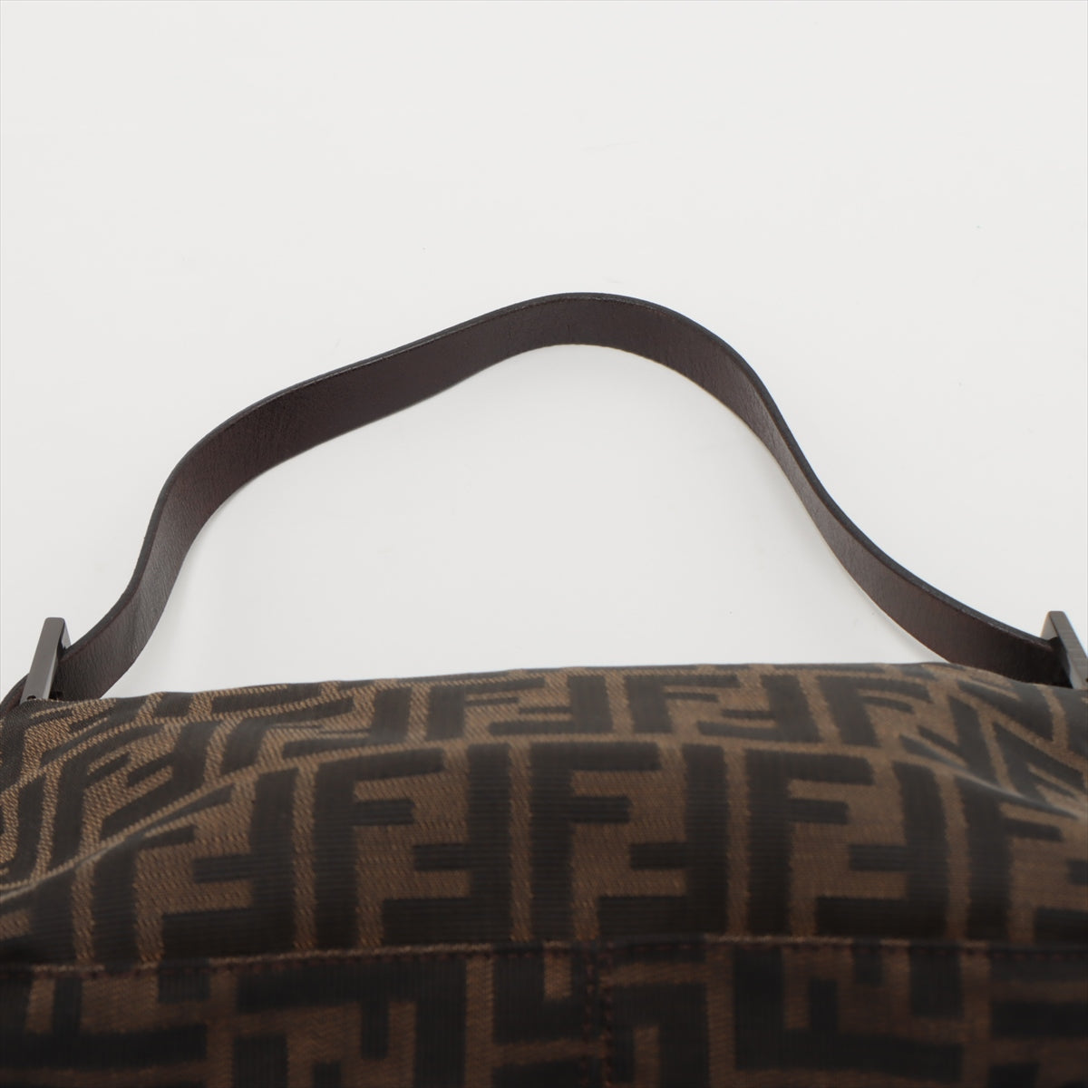 Fendi Zucca Mamma Baguette Canvas Shoulder Bag Brown