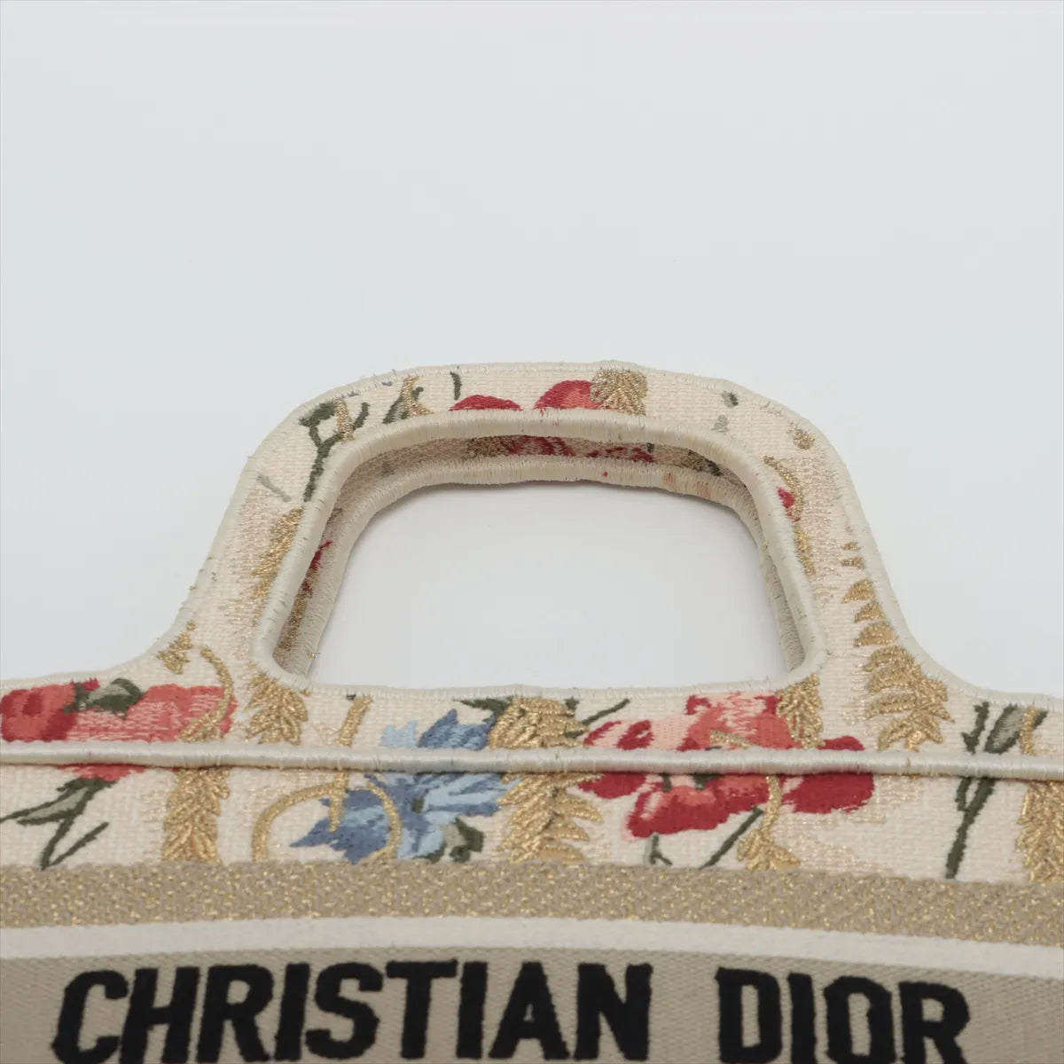 Christian Dior Mini Book Tote Floral Canvas Handbag Beige *PREORDER*