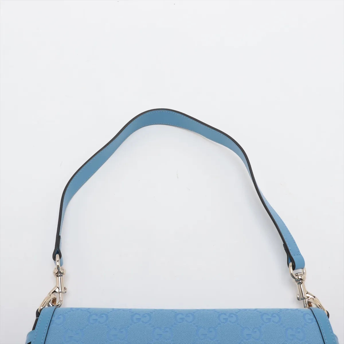 Gucci GG Canvas Leather Shoulder Bag Blue