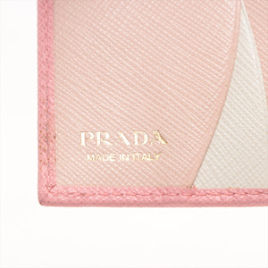 High Quality Prada Saffiano Leather Key Case Pink