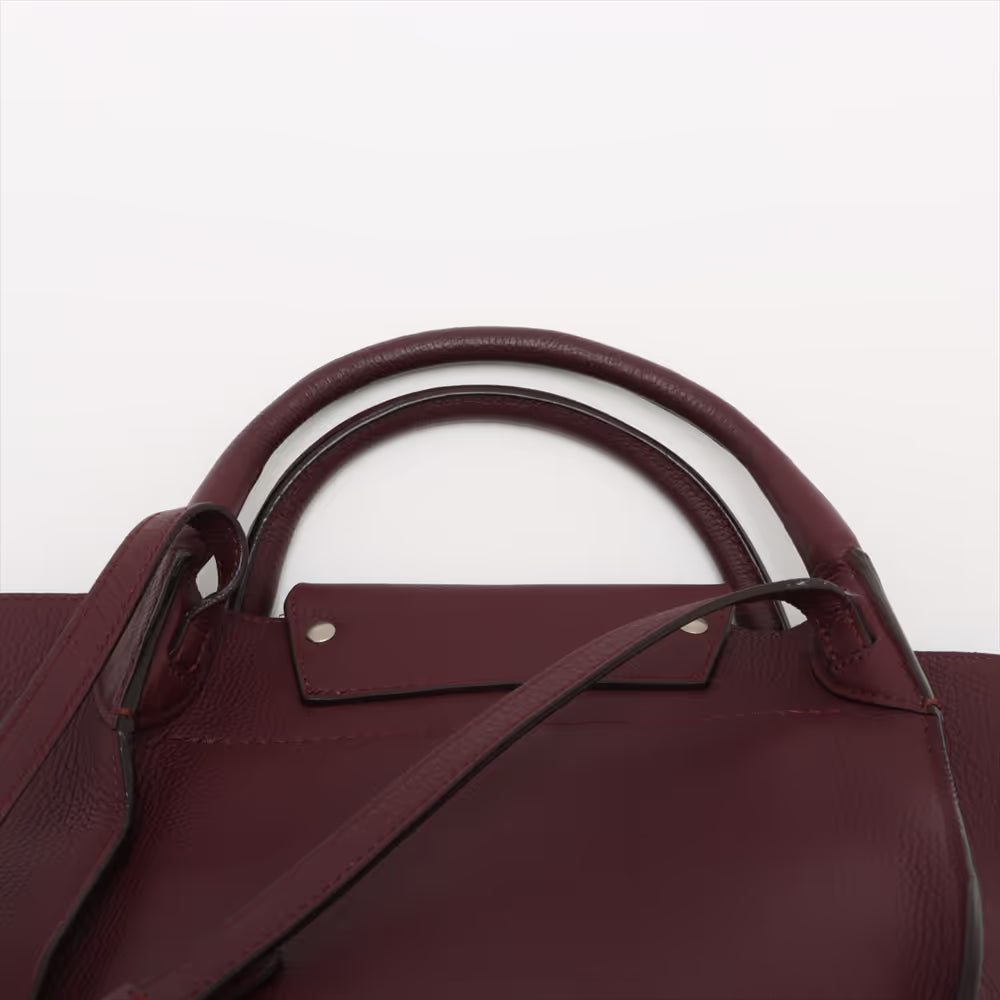 Celine Big Bag Small Leather Two-Way Shoulder Bag Bordeaux