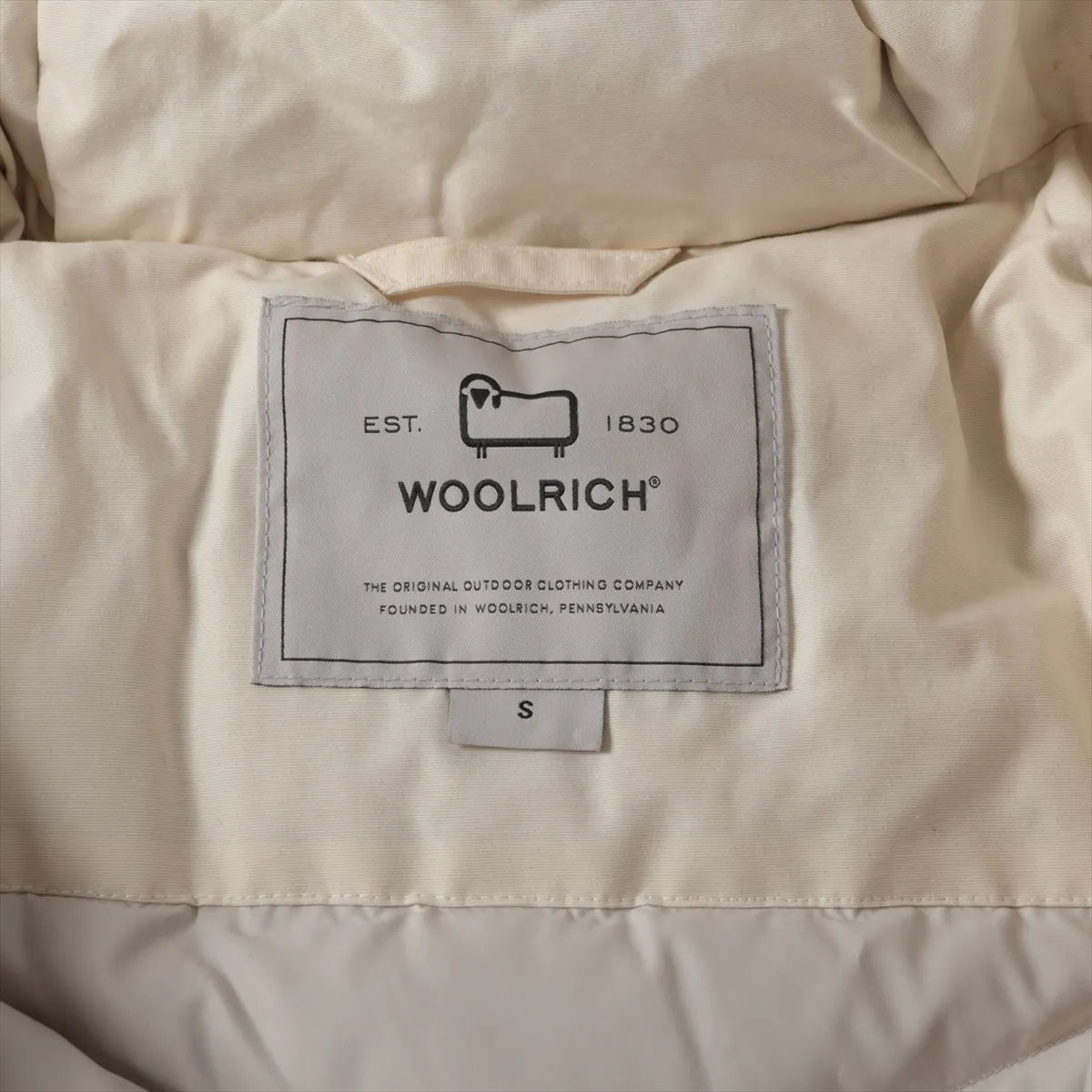 Woolrich Cotton Down Jacket Ivory