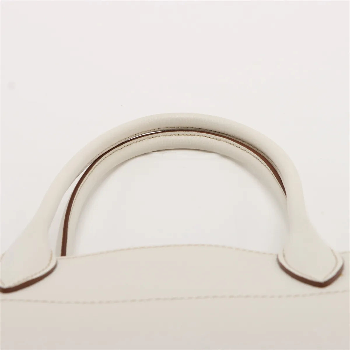 Prada Leather Two-Way Tote Bag White