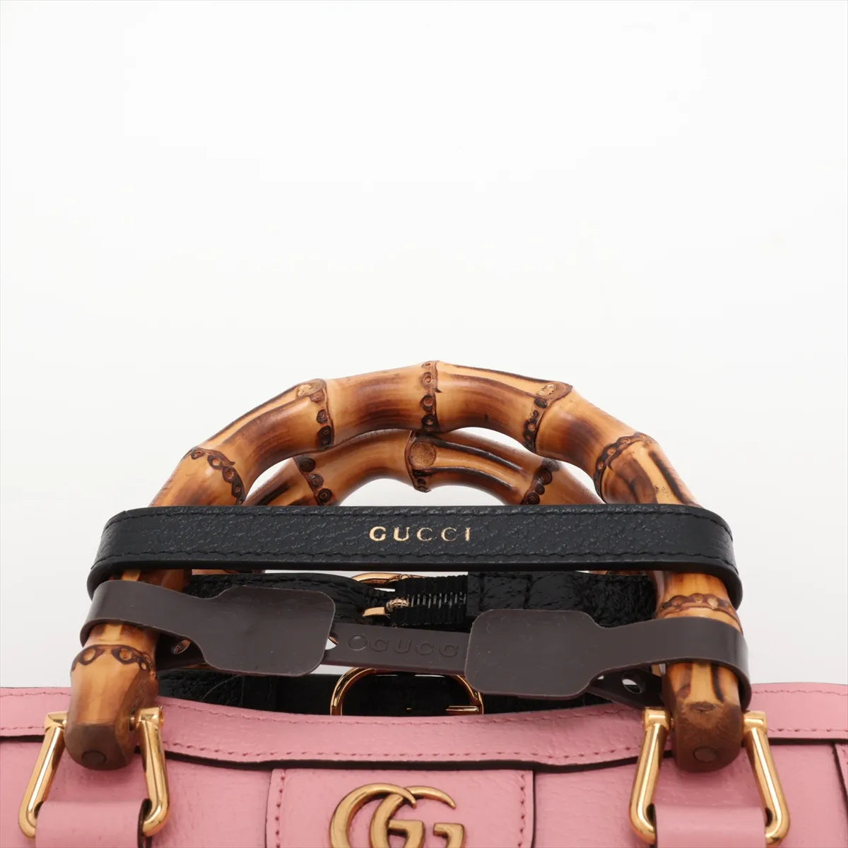 Gucci Bamboo Diana Leather Two-Way Handbag Pink