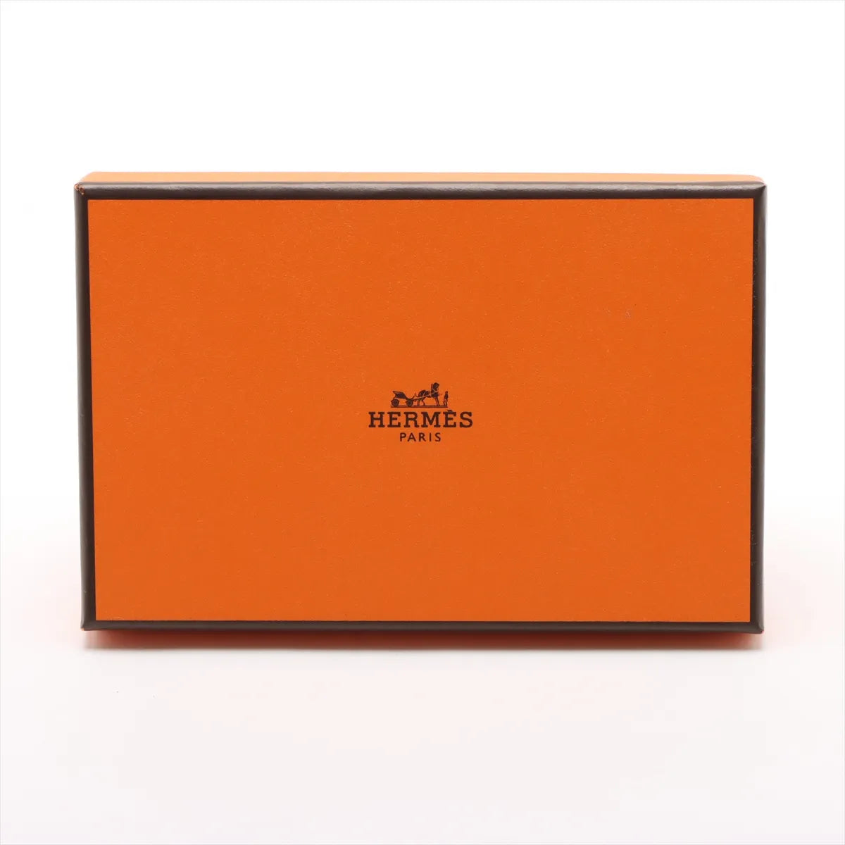 Hermès Calvi Verso Chèvre Mysore Card Case Cumin x Blue Zanzibar