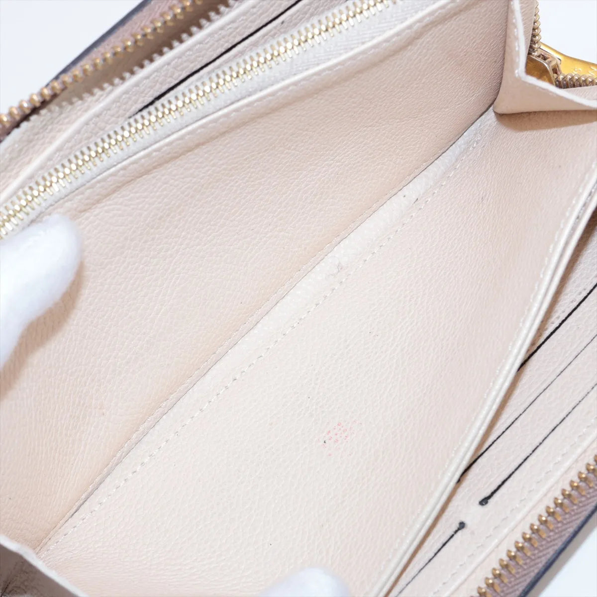 Louis Vuitton Monogram Bicolor Empreinte Zippy Wallet Creme x Bois de Rose