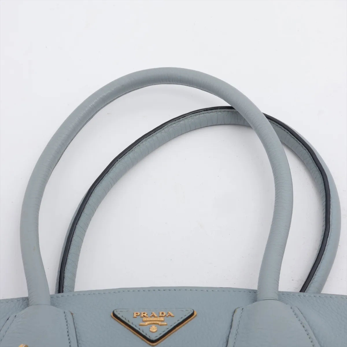 Prada Leather Tote Bag Blue