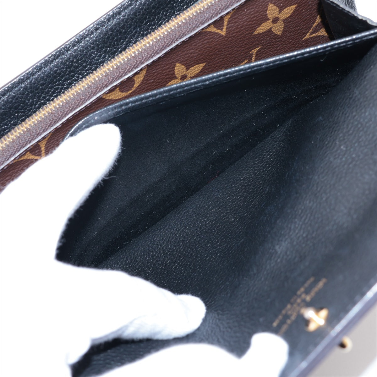 Louis Vuitton Monogram Venus Wallet  Black × Brown