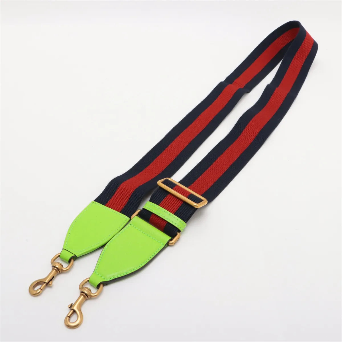 Gucci GG Supreme Ophidia Leather Shoulder Bag Beige x Neon Green