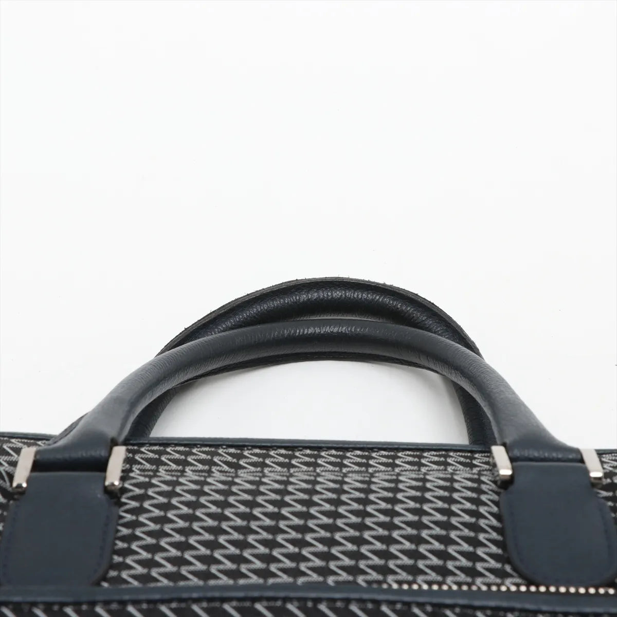 Valextra Keval x Leather Business Bag Navy Blue