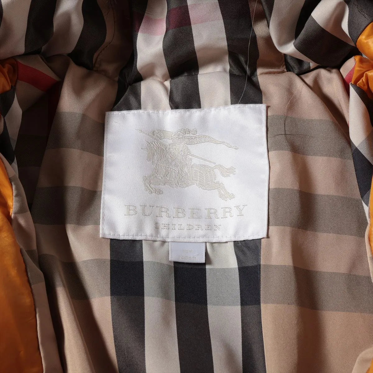 Burberry Children Nylon Fur Down Jacket Yellow