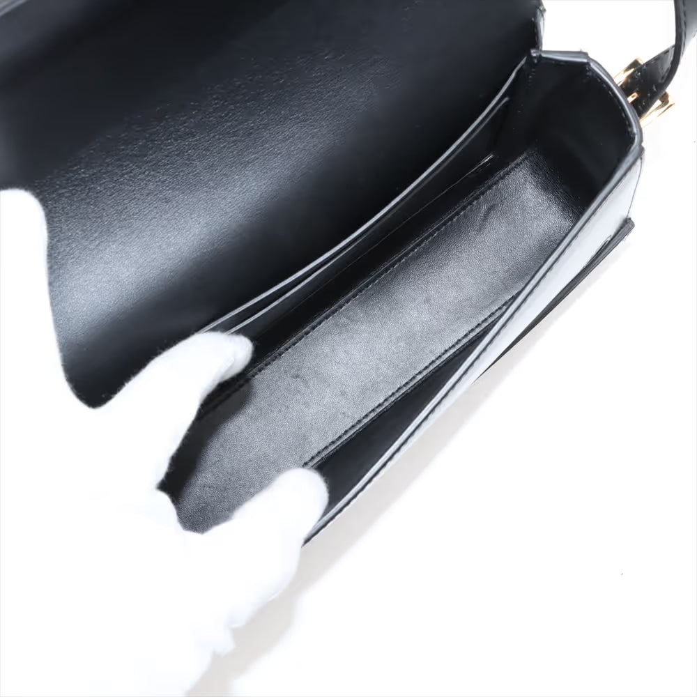 Burberry Grace Leather Shoulder Bag Black