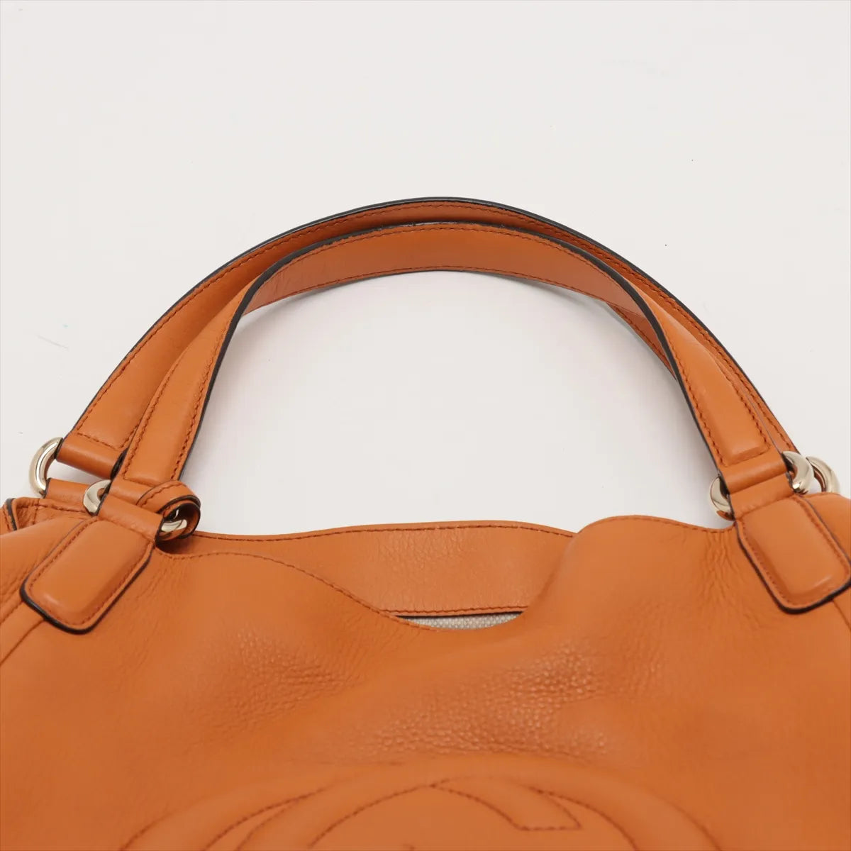 Gucci Soho Leather Tote Handbag Rust