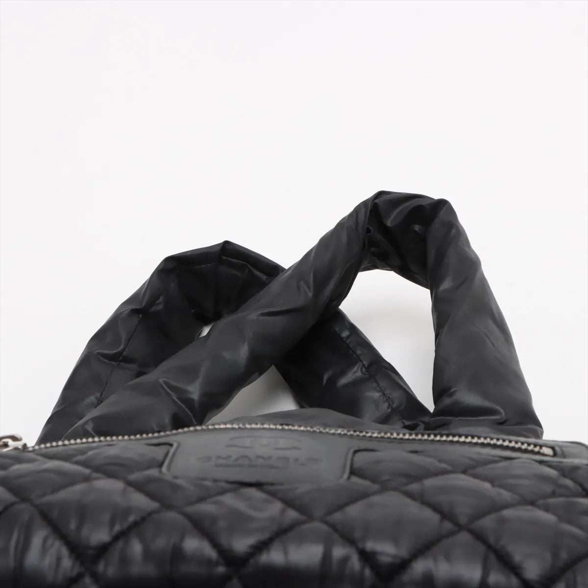 Chanel Matelasse Coco Cocoon Nylon Leather Tote Bag Black