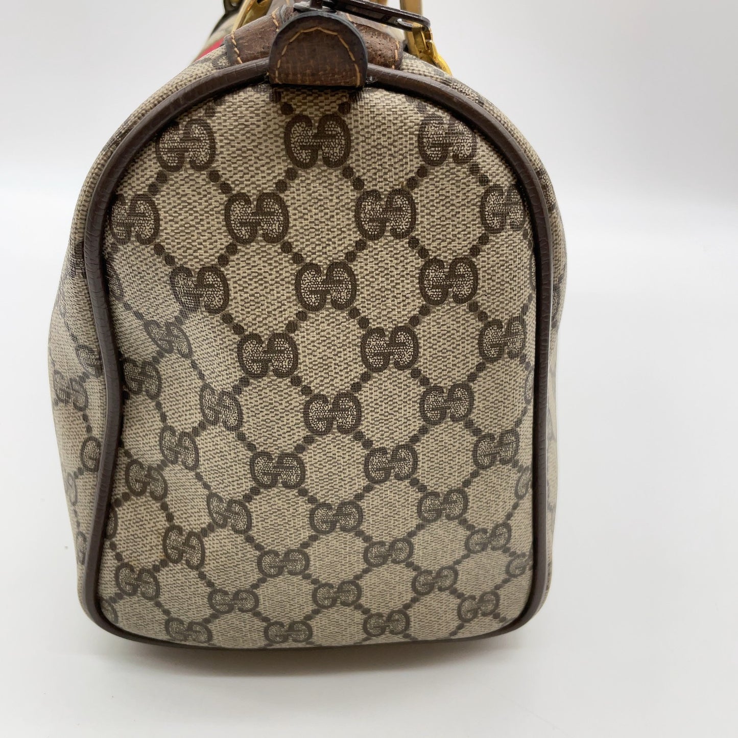 Gucci GG Supreme PVC Sherry Line Boston Bag Beige
