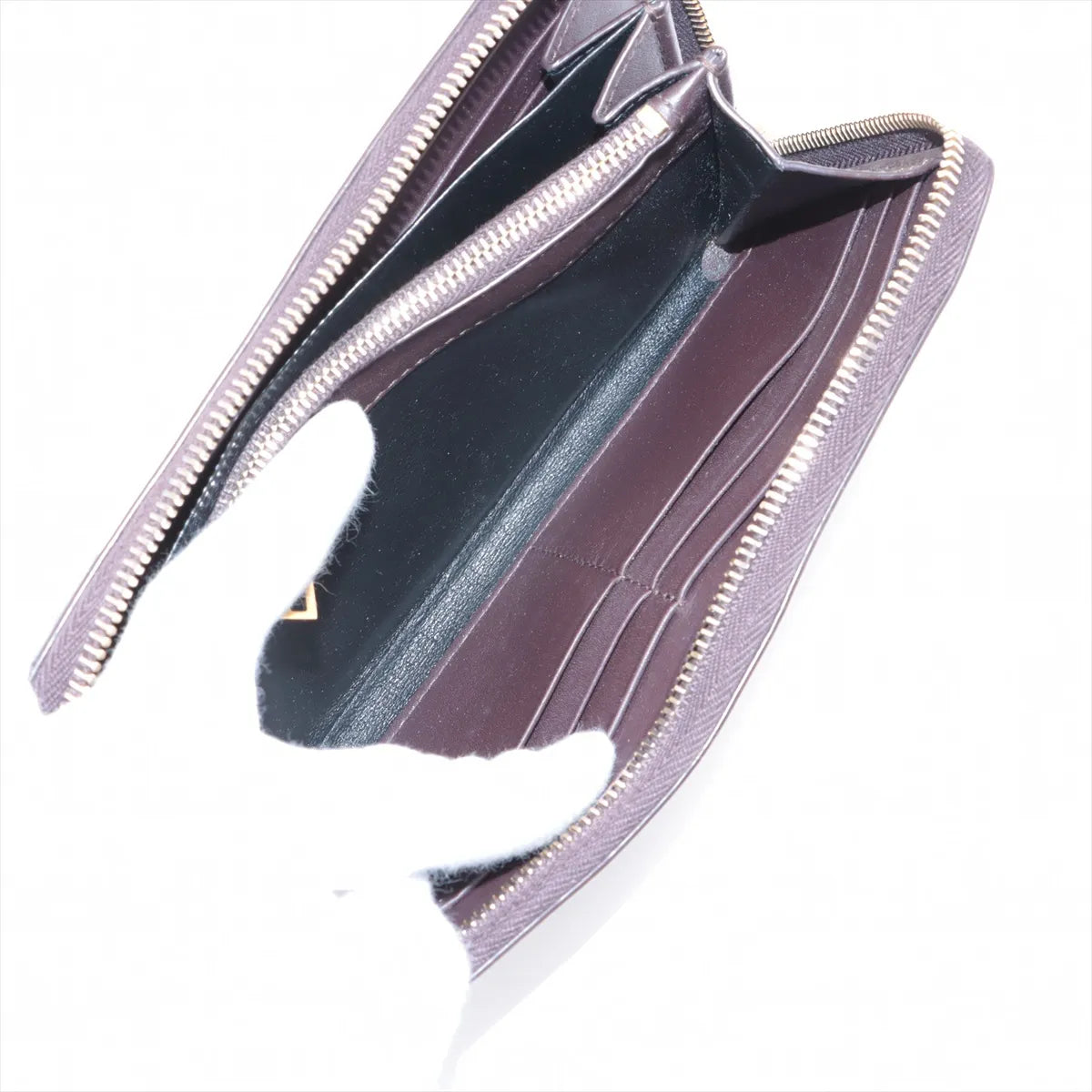 Saint Laurent Paris YSL Leather Zippy Wallet Brown