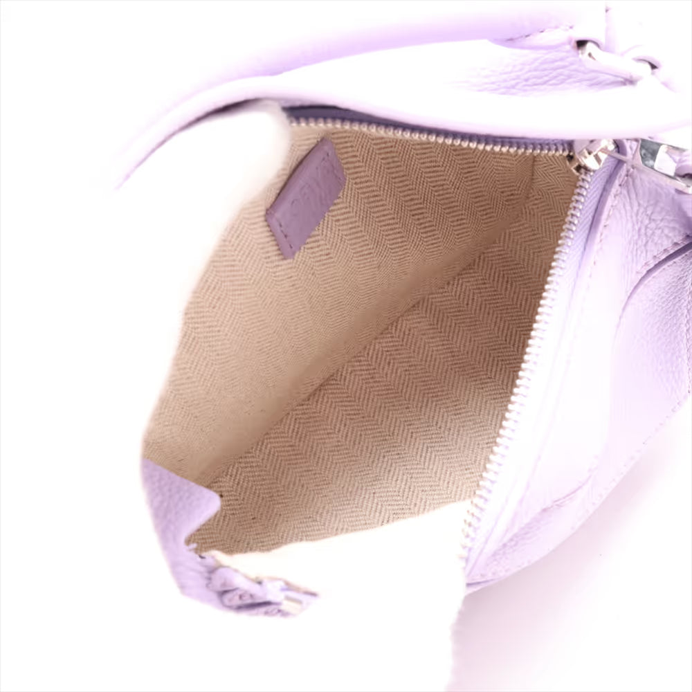 Loewe Mini Puzzle Leather Two-Way Shoulder Bag Purple