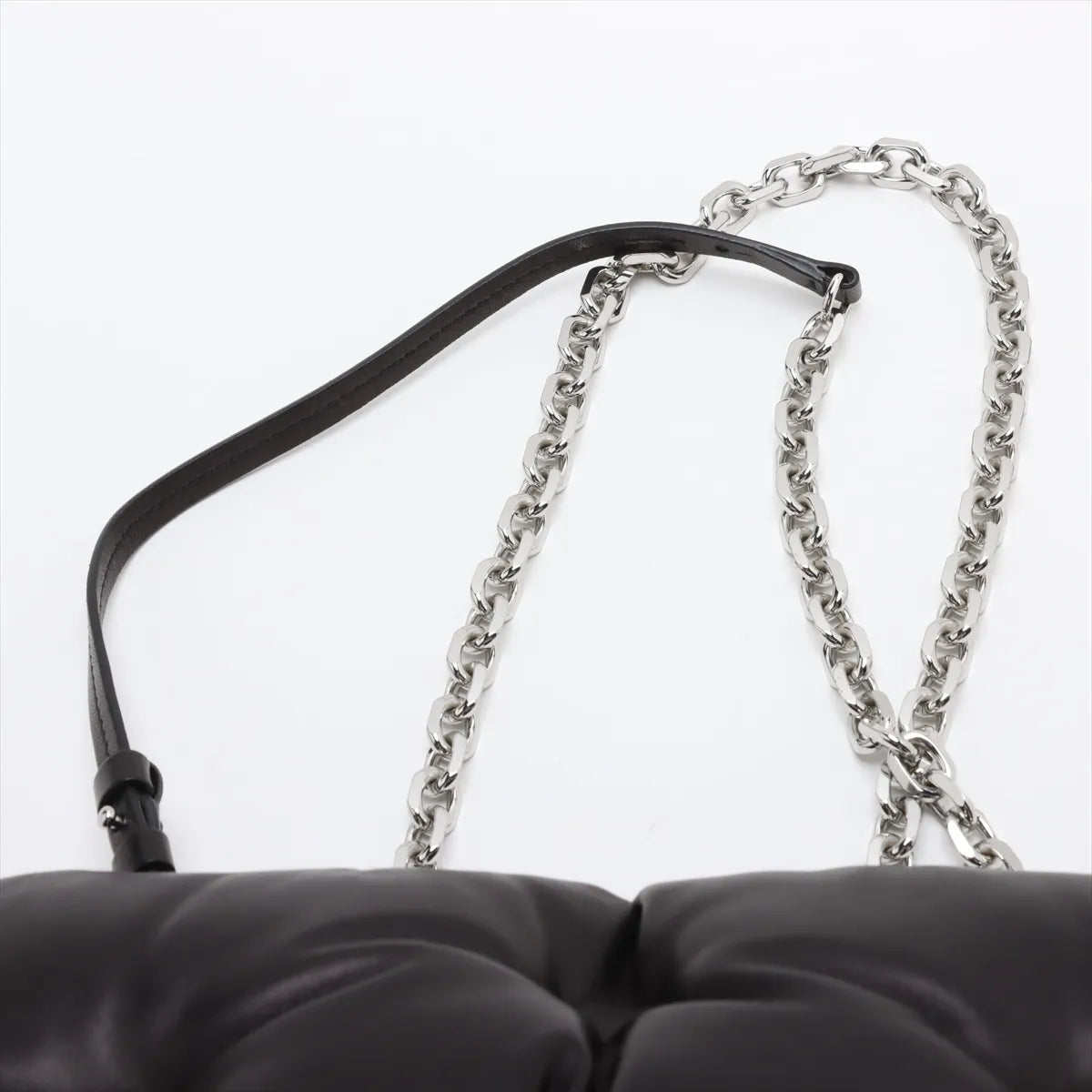 Maison Margiela Glam Slam Leather Chain Shoulder Bag Black