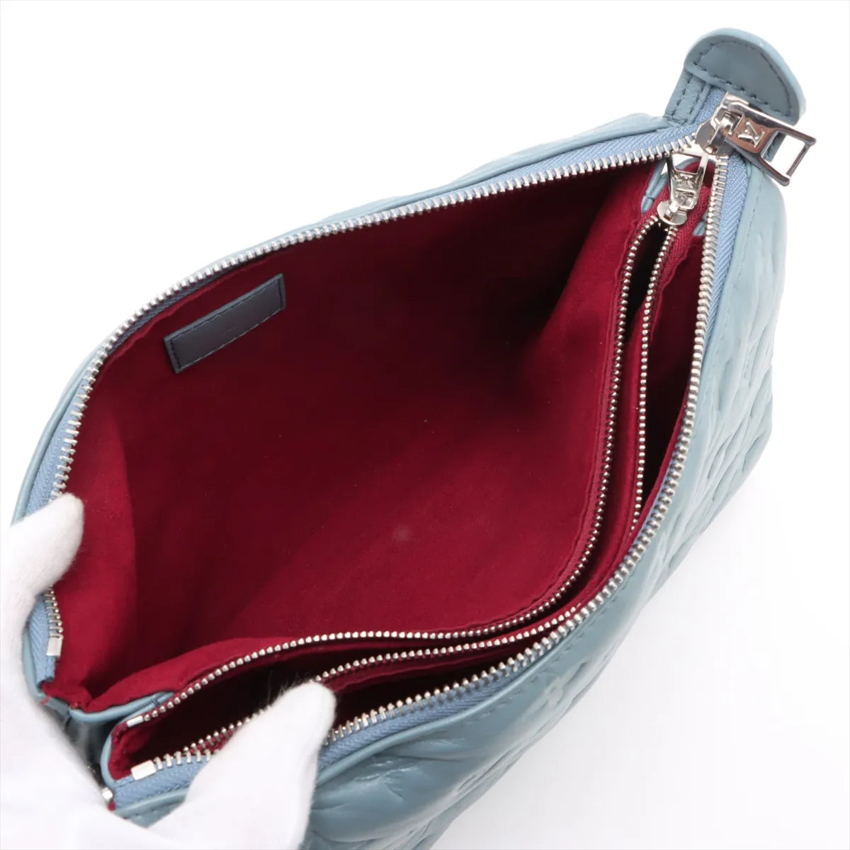 Louis Vuitton Monogram Embossed Coussin PM Sky Blue