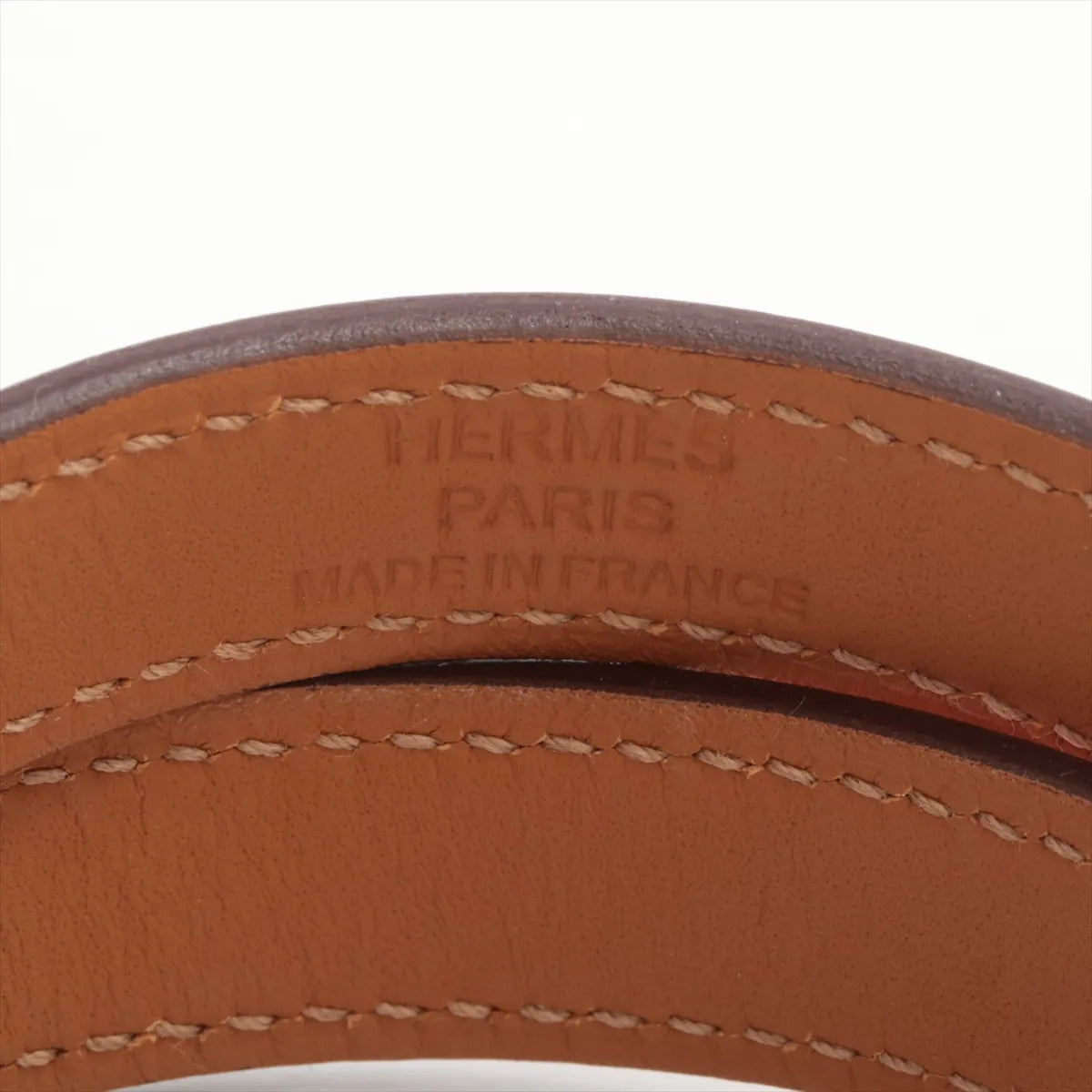 Hermès Kelly Double Tour Two-tone Bracelet Rose Azalee x Orange