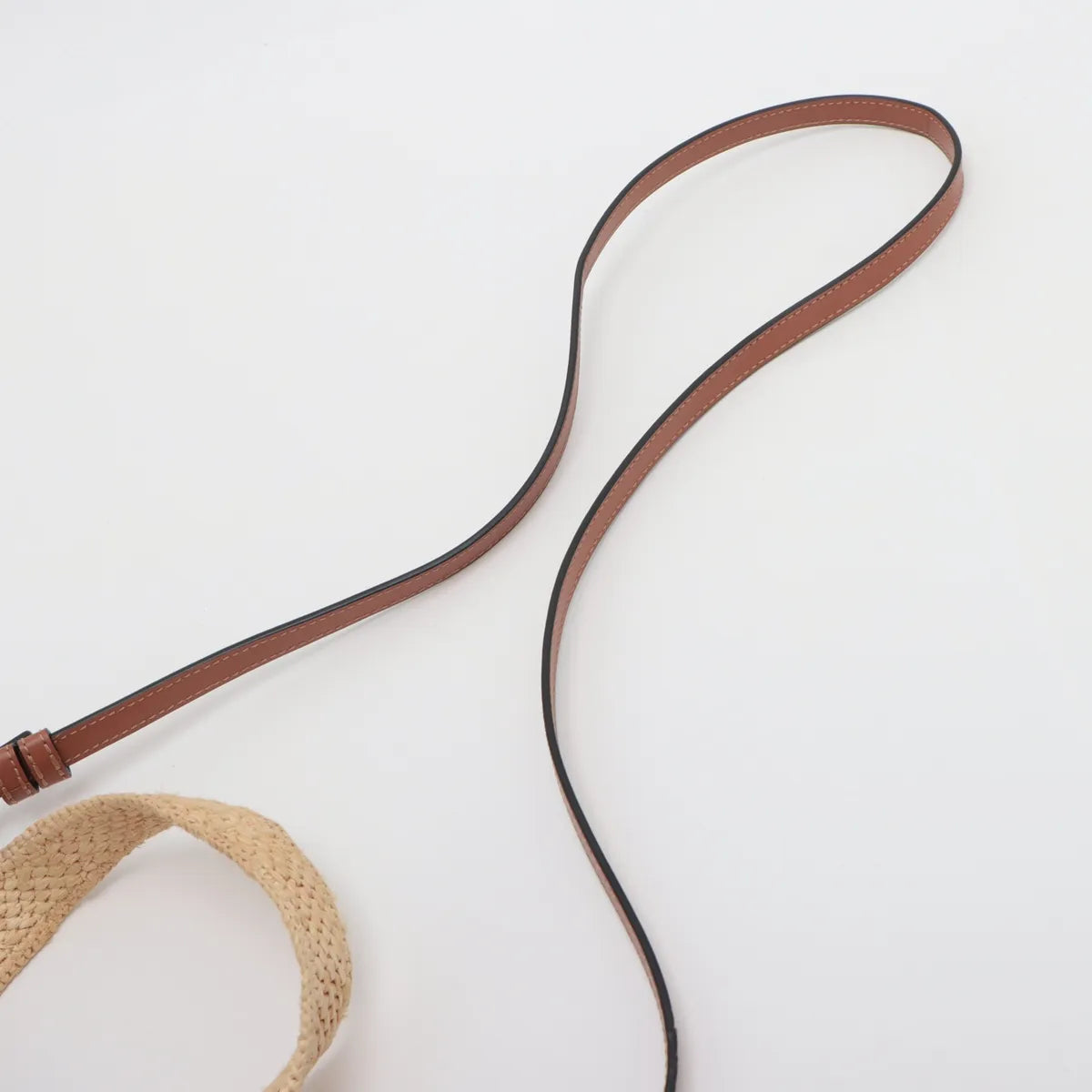 Loewe Small Raffia Leather Two-Way Tote Bag Beige