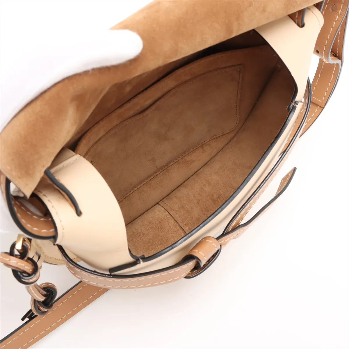 Loewe Gate Small Leather Shoulder Bag Beige