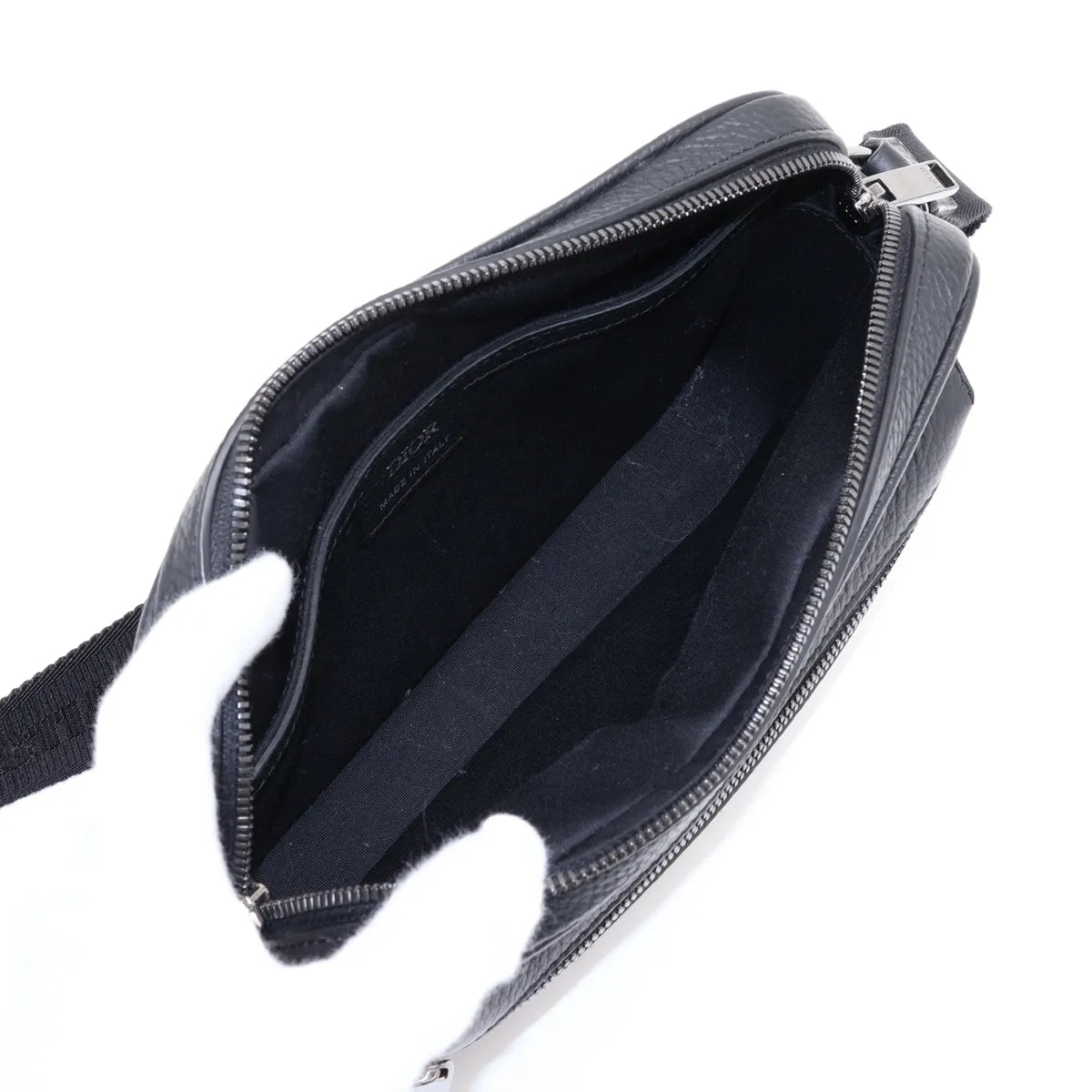 Dior Gravity Rider Zipped Messenger Bag Black