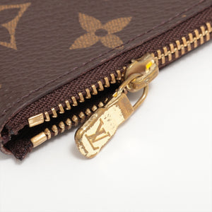 Luxury Louis Vuitton Monogram Pochette Cles Brown Coin Case