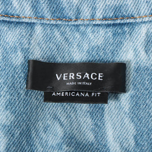 Versace Cotton Denim Shirt Blue