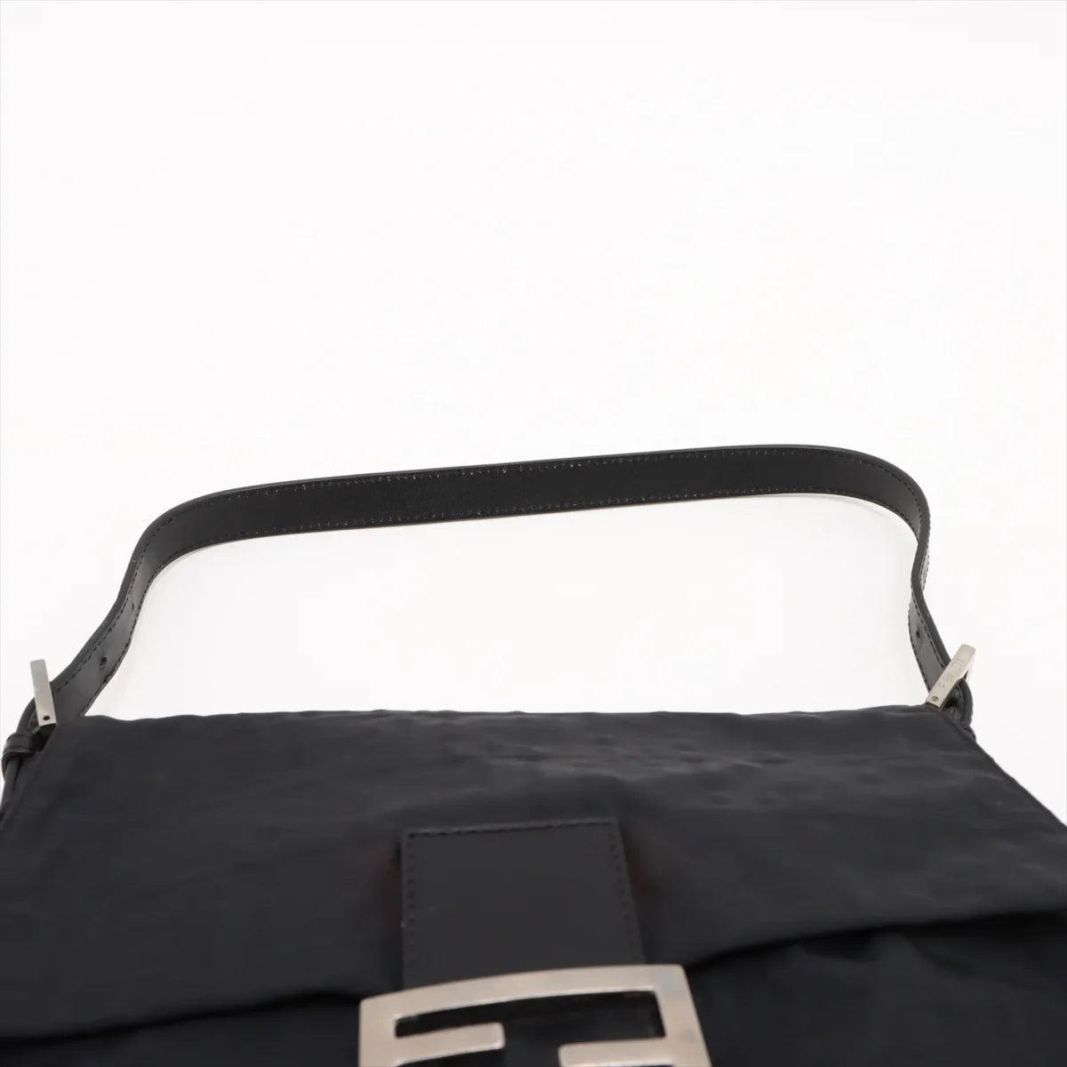 Fendi Zucca Mamma Baguette Shoulder Bag Black