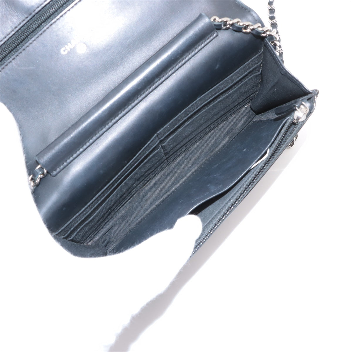 Chanel CC Logo Matelasse Patent Leather Chain Wallet Black * PREORDER *