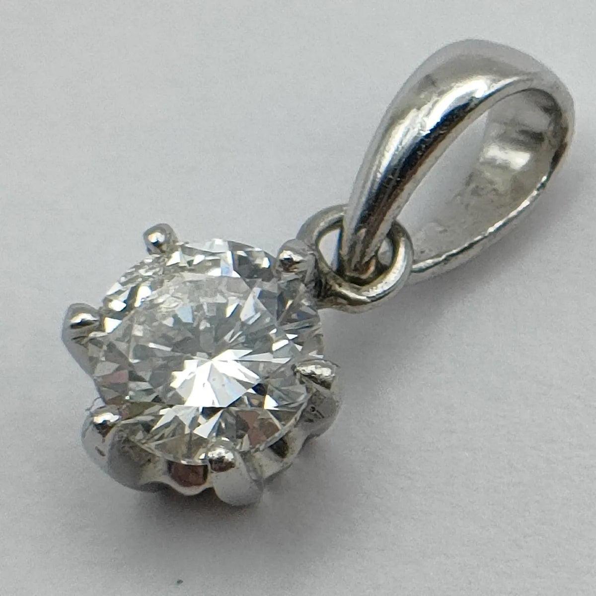 Diamond Solitaire Pendant Platinum