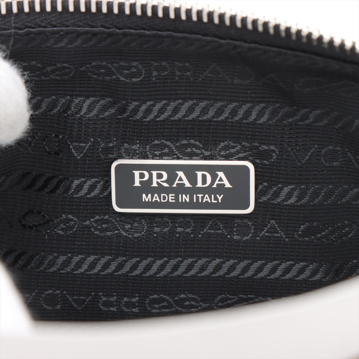 Top rated Prada Triangle Leather Clutch Bag Black