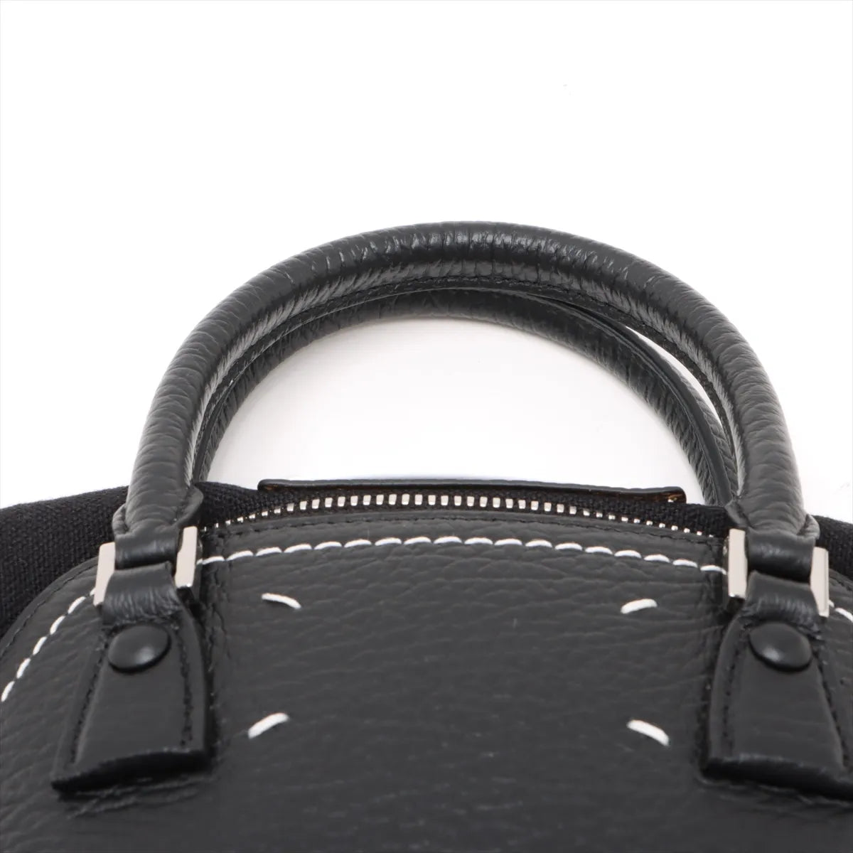Maison Margiela 5AC Leather x Canvas Two-Way Shoulder Bag Black