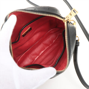 Prada Saffiano Patent Leather Shoulder Bag Black