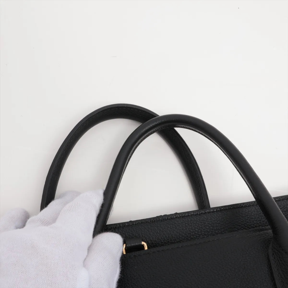 Gucci Logo Leather Two-Way Tote Bag Black