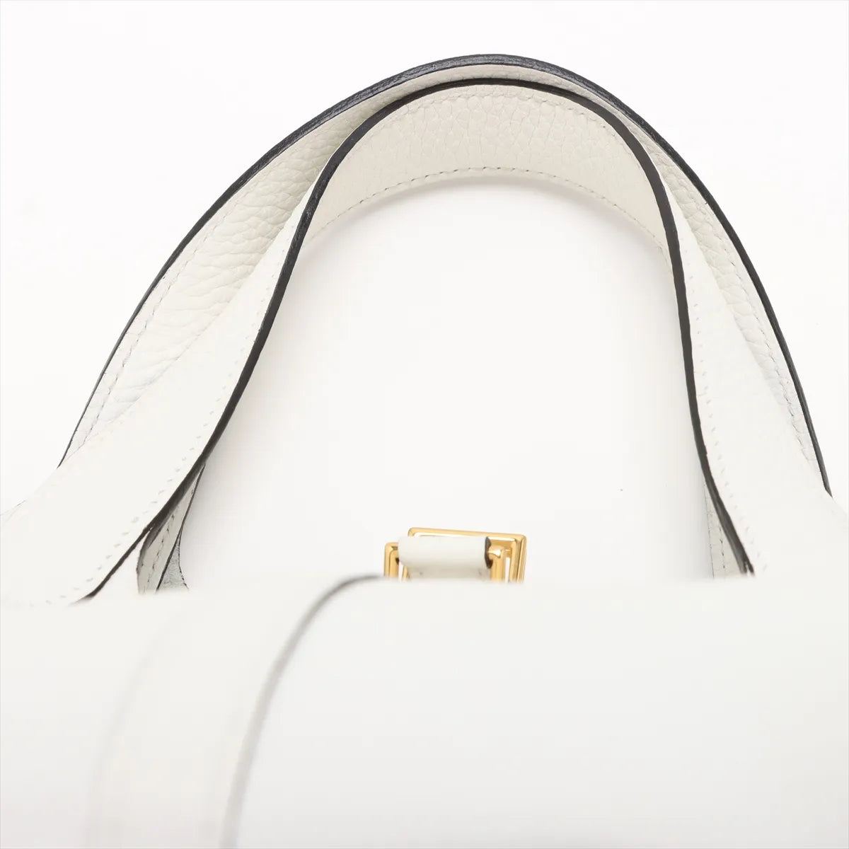 Hermes Taurillon Clemence Picotin Lock 18 PM New White