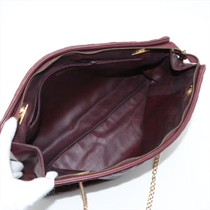 Chanel Matelasse Lambskin Chain Tote Bag Bordeaux