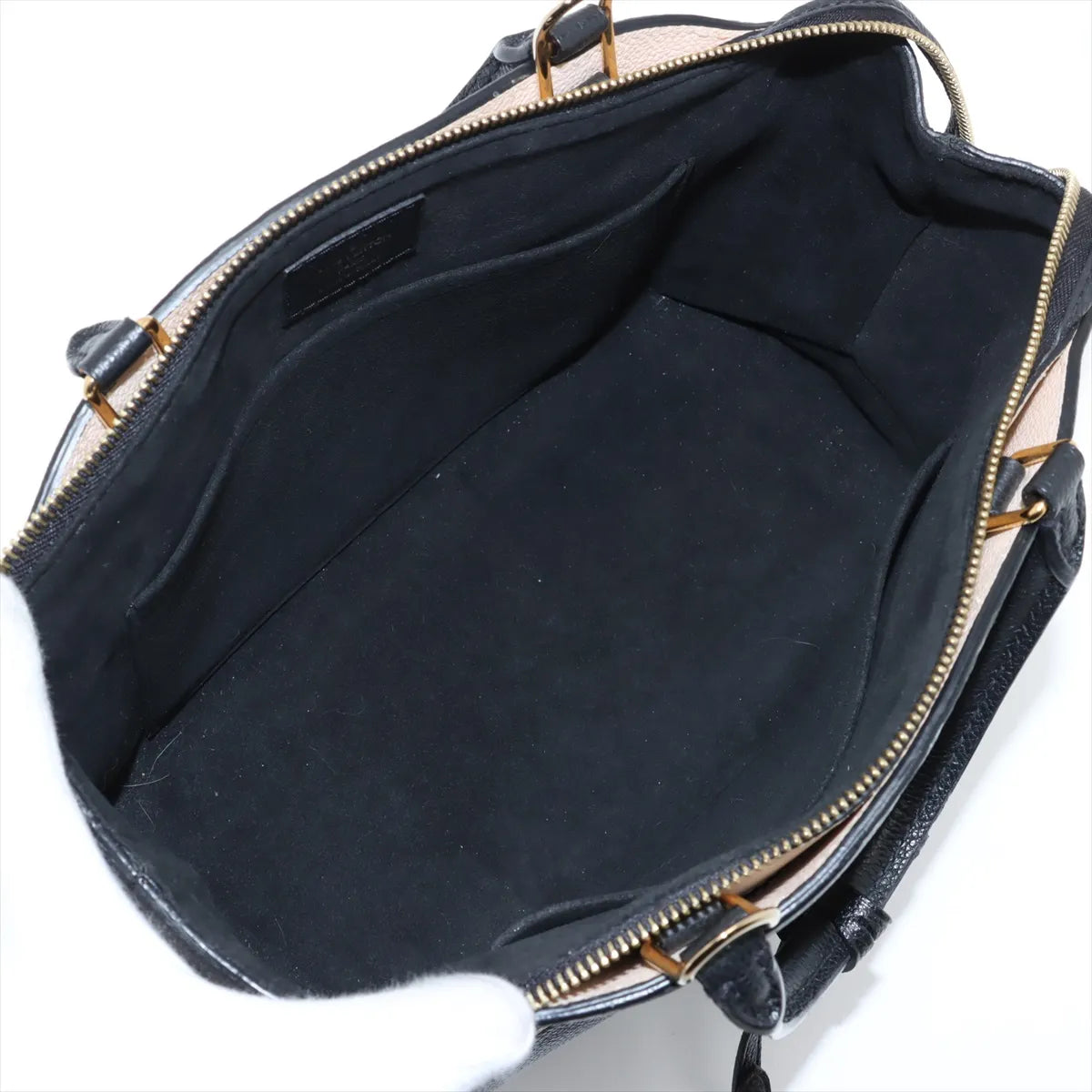 Louis Vuitton Monogram Empreinte Bicolor Petit Palais PM Black x Beige