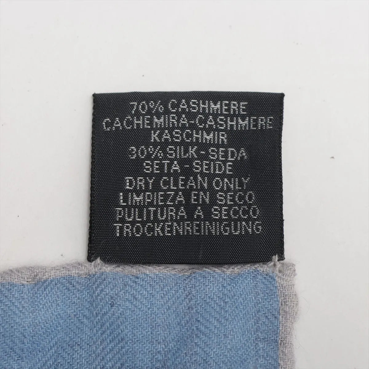 Hermès Carré Géant Rayures D'ete Cashmere & Silk Scarf Blue