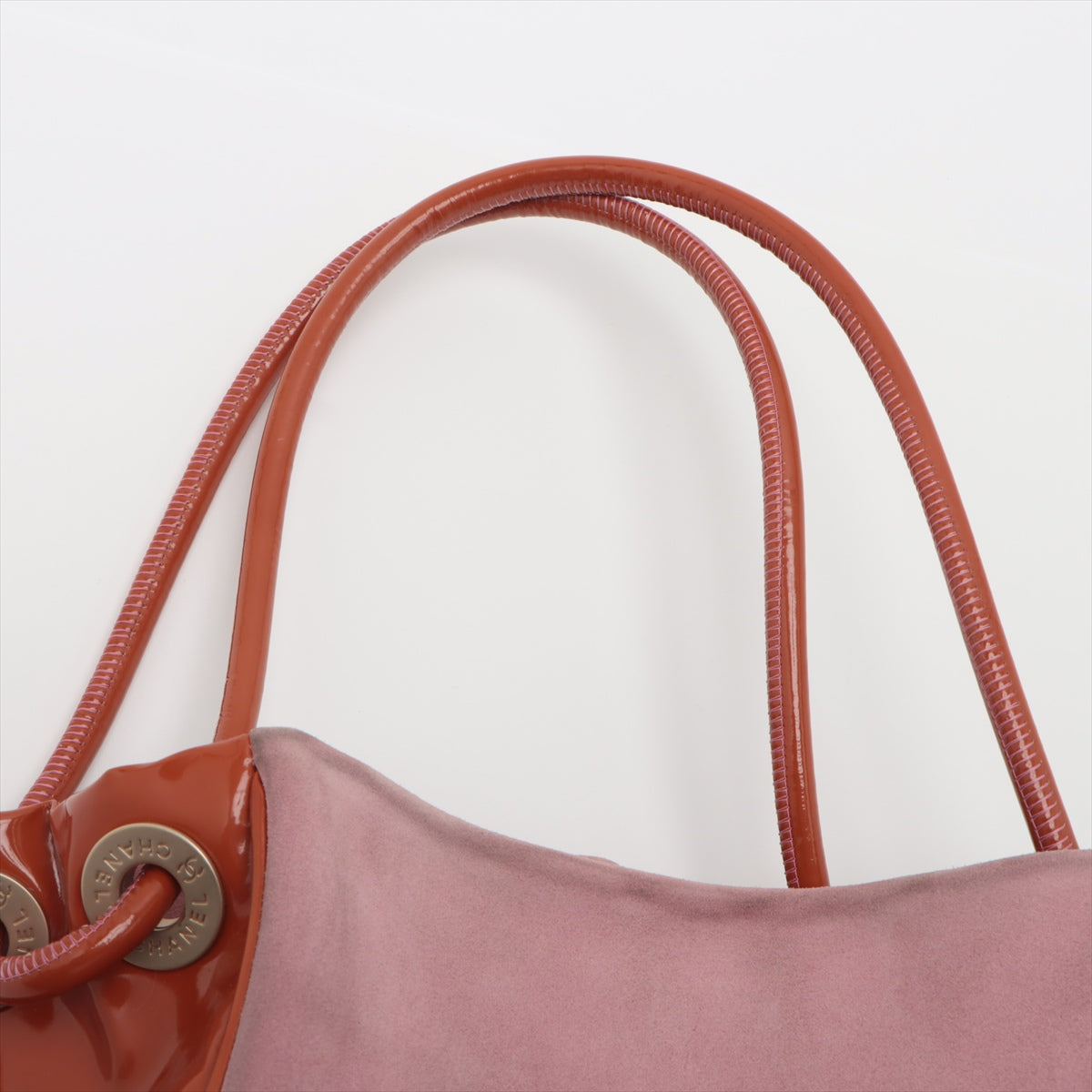 Chanel Camellia Suede x Patent Tote Bag Pink