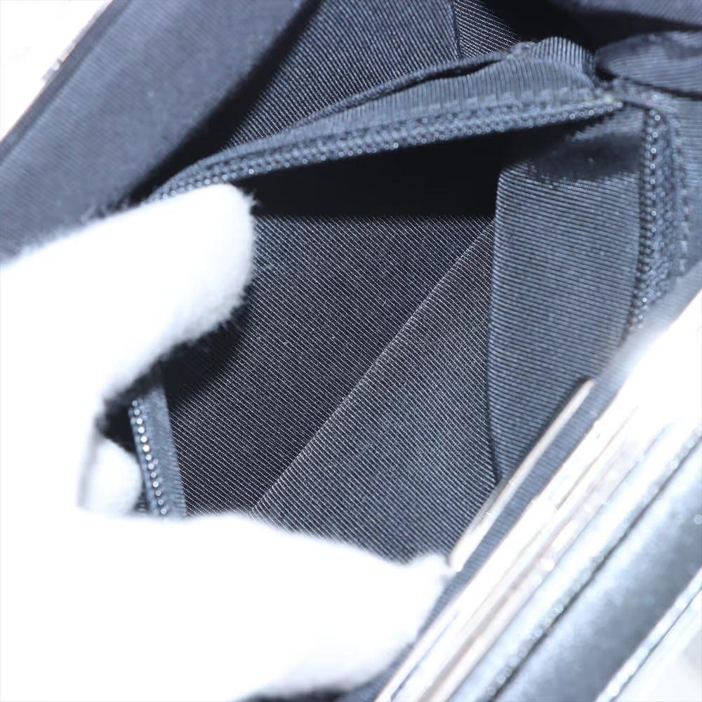 Chanel CC Logo Matelassé Leather Vanity Shoulder Bag Black