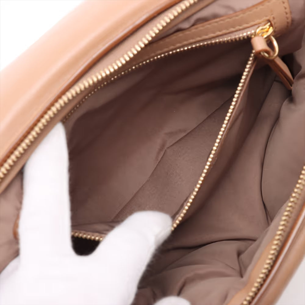 Maison Margiela Glam Slam Leather Shoulder Bag Beige