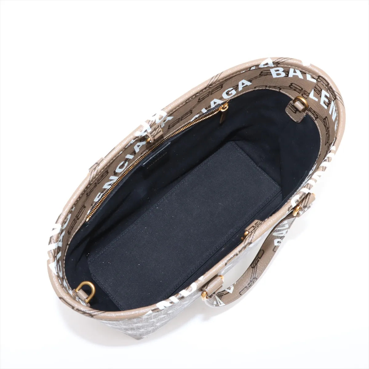 Balenciaga Signature Monogram Handbag Brown