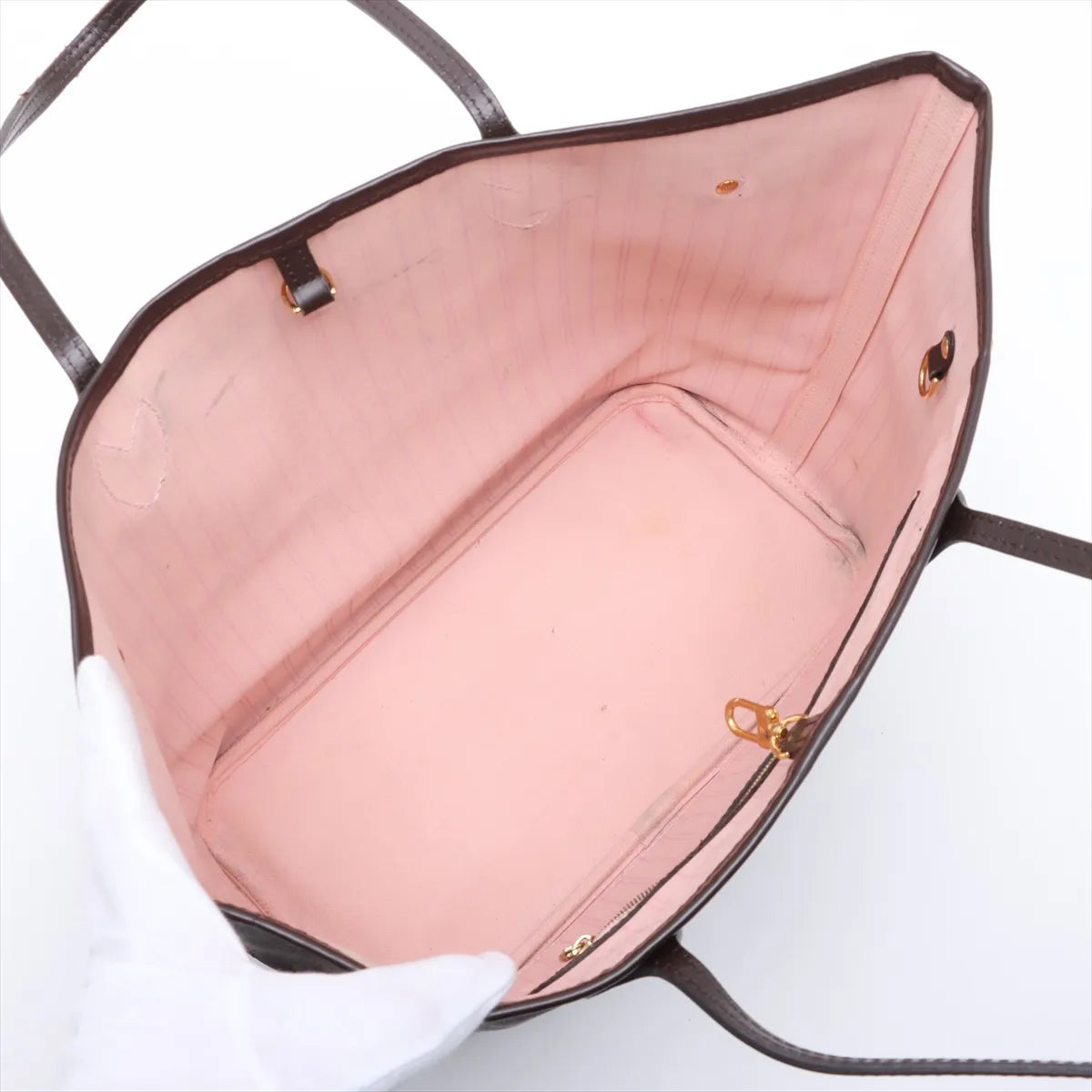 Louis Vuitton Damier Ebene Neverfull MM Rose Ballerine