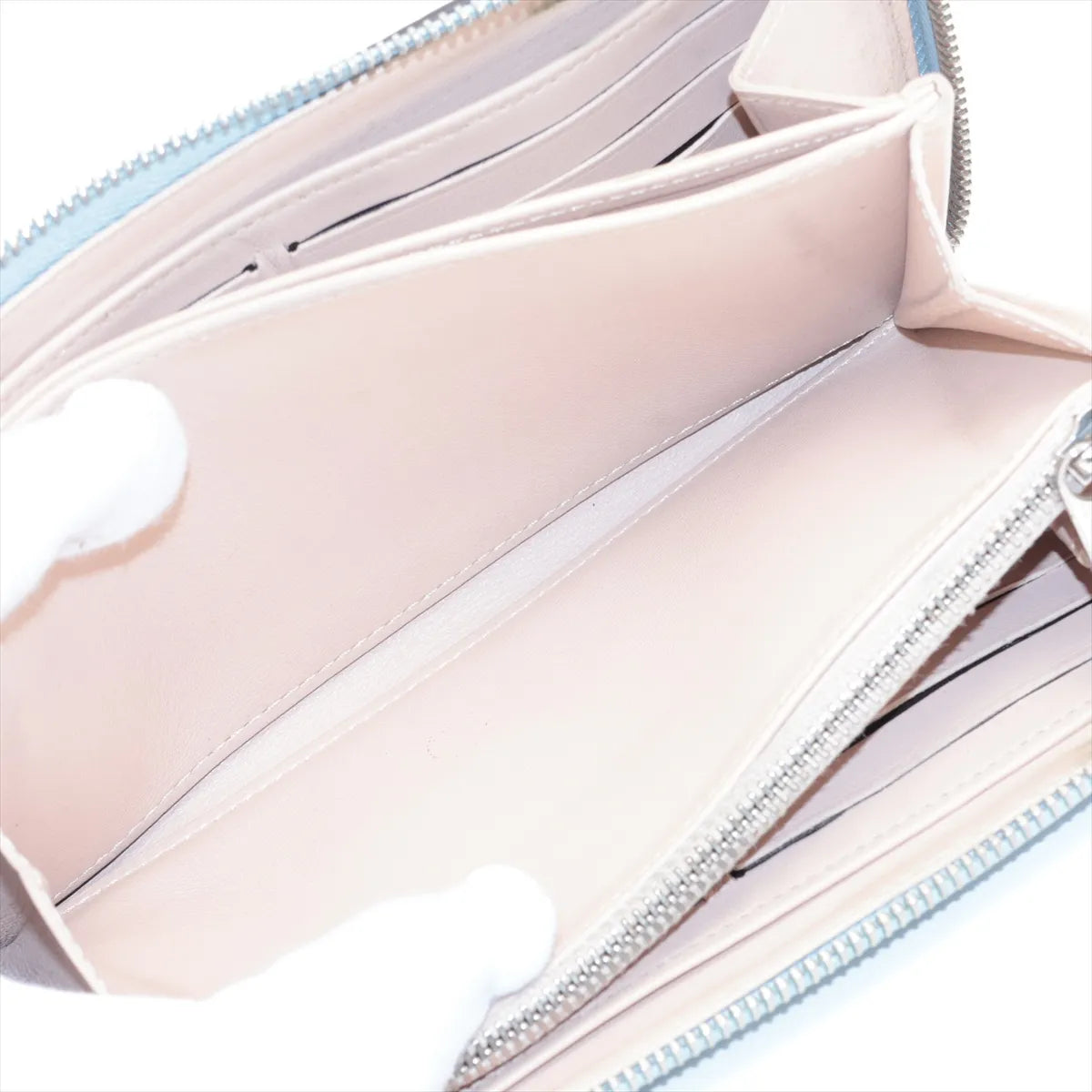Louis Vuitton Monogram Mahina Zippy Wallet Blue