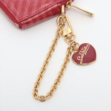 Load image into Gallery viewer, Designer Louis Vuitton Monogram Vernis Heart Stripe Coin Case Red