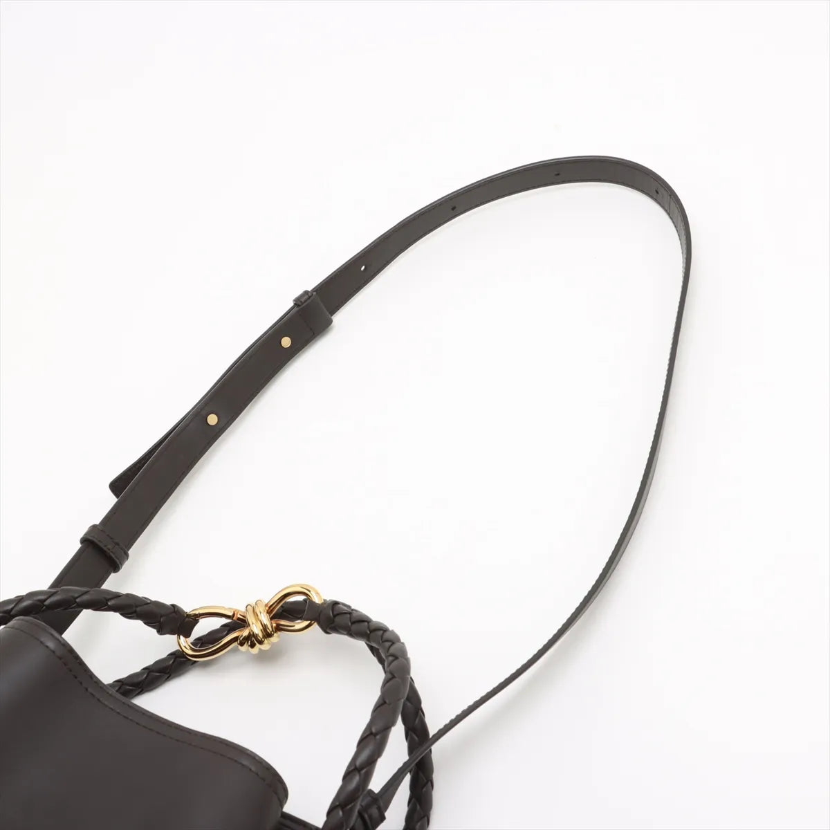 Bottega Veneta Andiamo Leather Two-Way Bucket Bag Brown