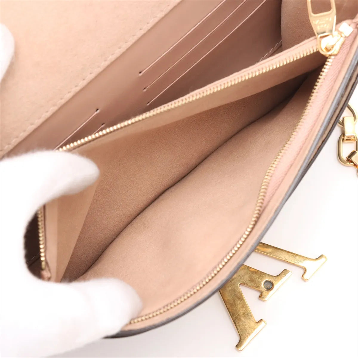 Louis Vuitton LV Logo Pochette Louise MM Black