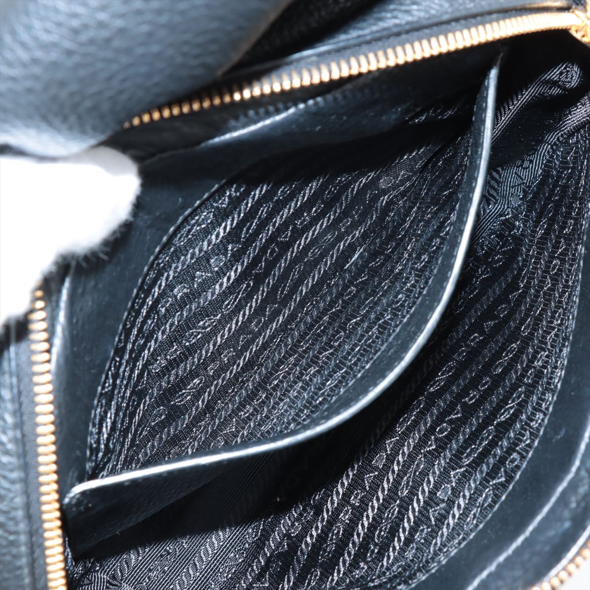 Prada Vitello Leather Crossbody Bag Black